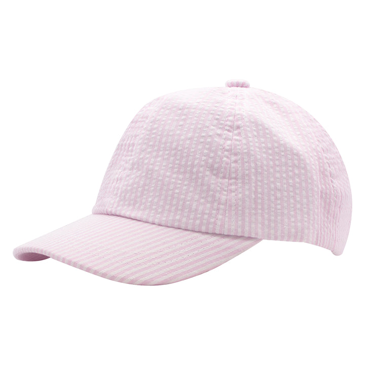Wee Ones Pink Seersucker Infant Hat