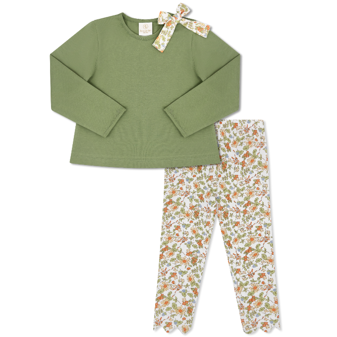 Hearthside Floral and Sage Legging Set by Lullaby Set