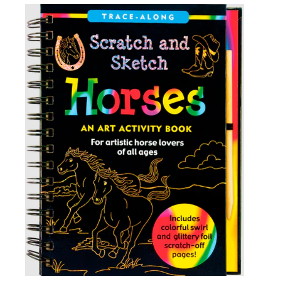 Scratch & Sketch Art Activity Book - Horses