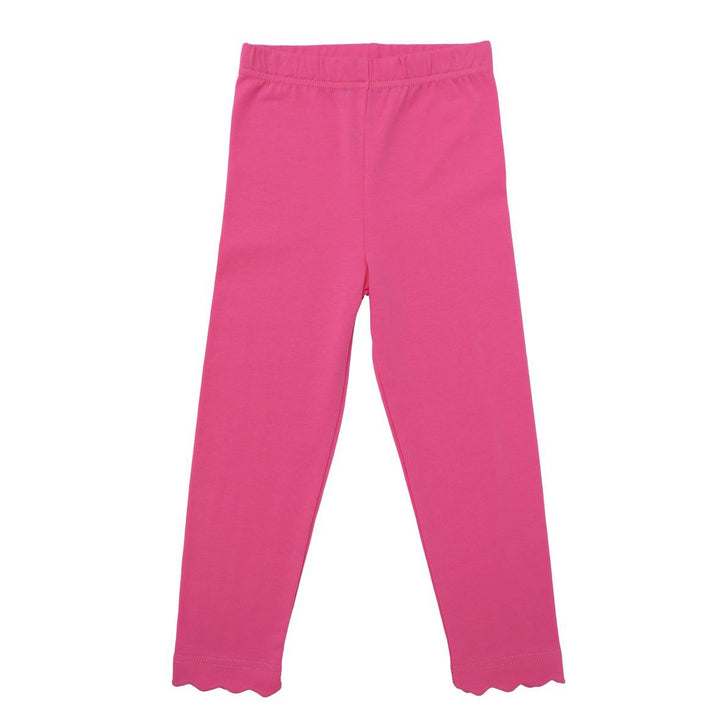 Hot Pink Scallop Leggings by Trotter Street Kids