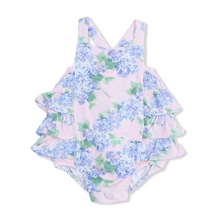Hydrangeas Ruffle Sunsuit by Angel Dear