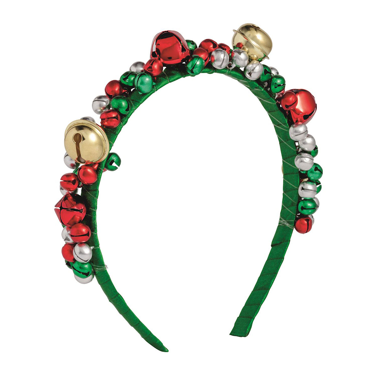 Green & Red Jingle Bells Headband by Mud Pie
