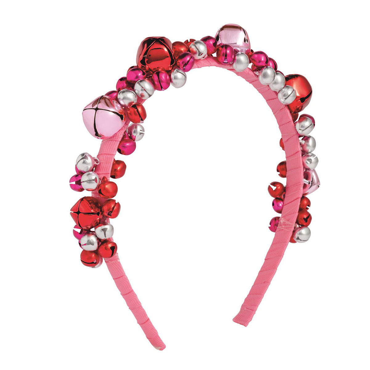 Pink & Red Jingle Bells Headband by Mud Pie