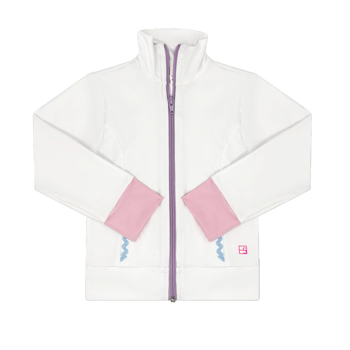 Pink & Blue Trimmed Coconut Juliet Jacket by Set Fashions