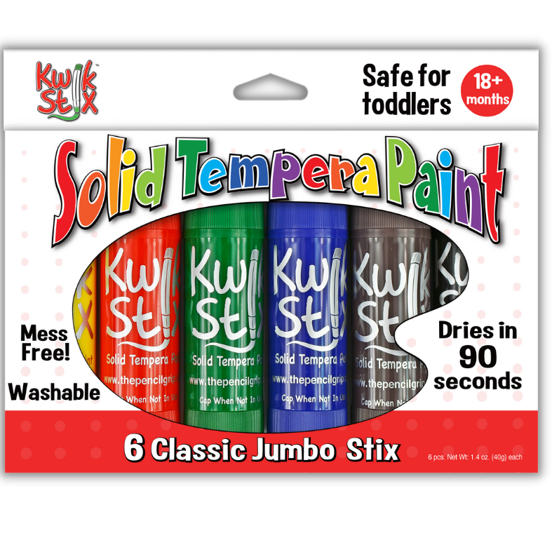 Jumbo Kwik Stix Tempura Paint - 6 Primary Colors