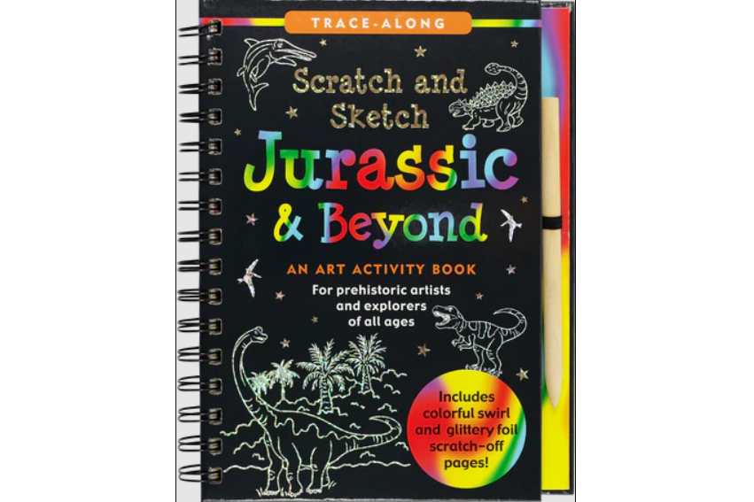 Scratch & Sketch Art Activity Book - Jurassic