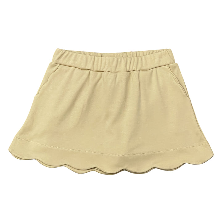 Khaki Scallop Skort by Proper Peony