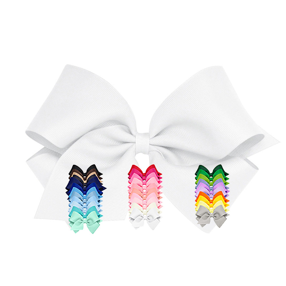 KING (6.25" wide) Grosgrain Bow by Wee Ones (47 Colors)