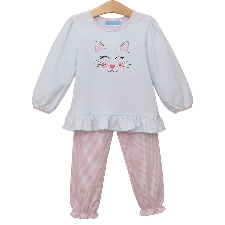 Kitten Face Pant Set by Trotter Street Kids