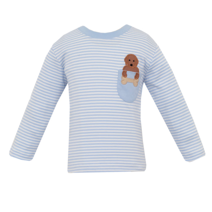 Labrador Blue Stripe Shirt by Claire & Charlie