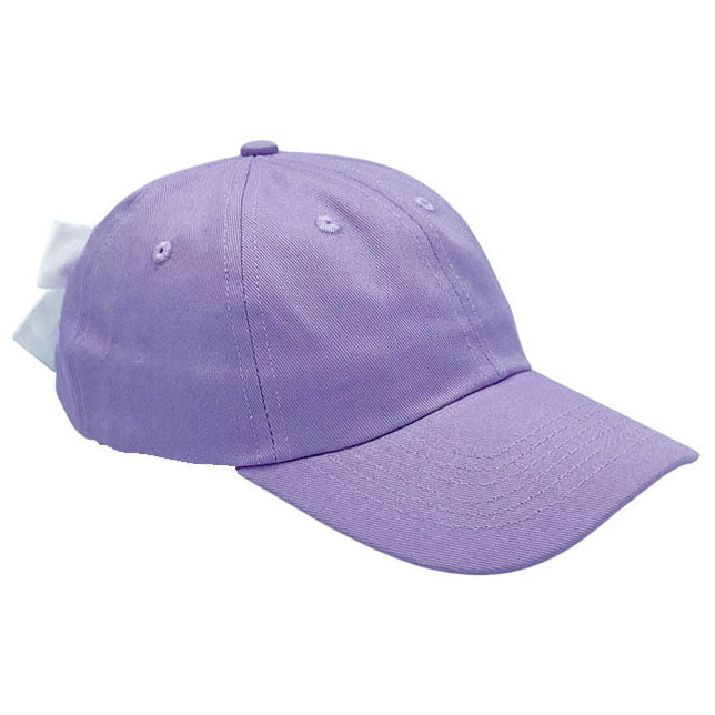Lavender with Lavender/White Seersucker Bow Baseball Hat by Bits & Bows