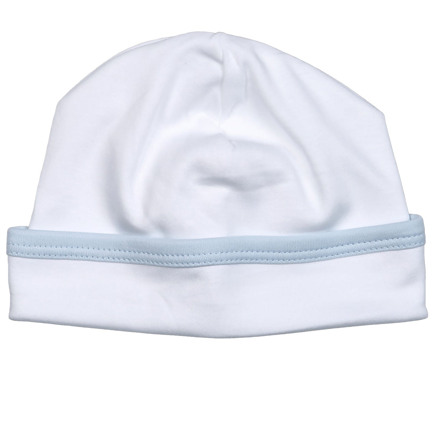 Blue and White Newborn Hat by Baby Loren