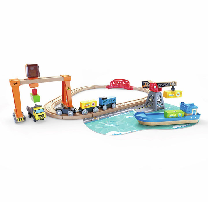 Lift and Load Harbor Train Set by Hape