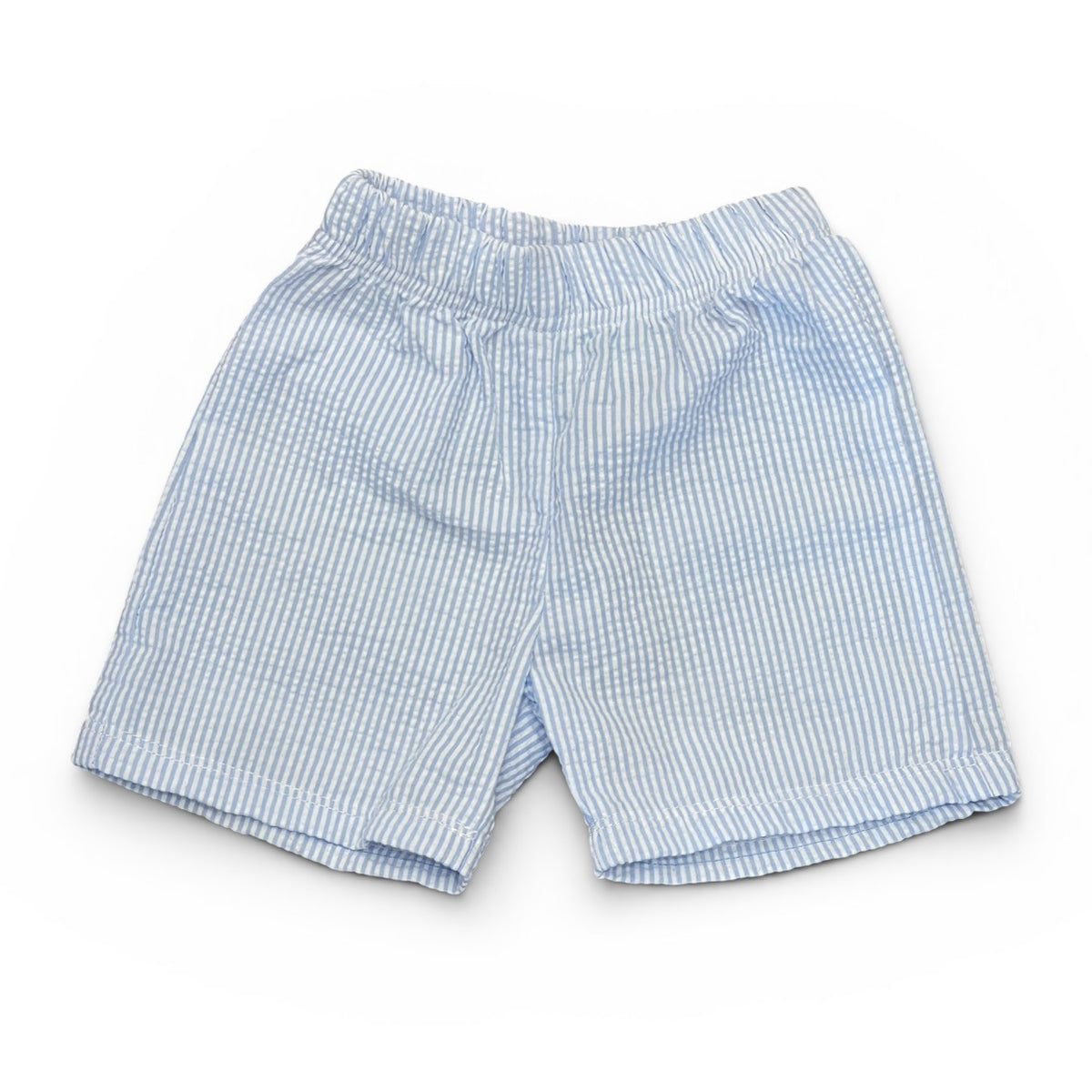 Light Blue Stripe Seersucker Boys Shorts by My Little Hoppers