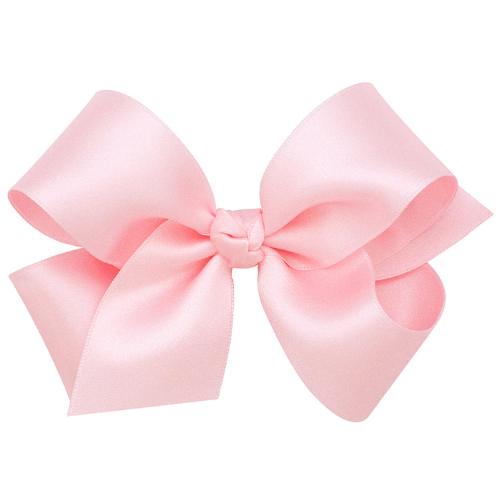 Light Pink French Classic Satin Bow by Wee Ones (2 Sizes)
