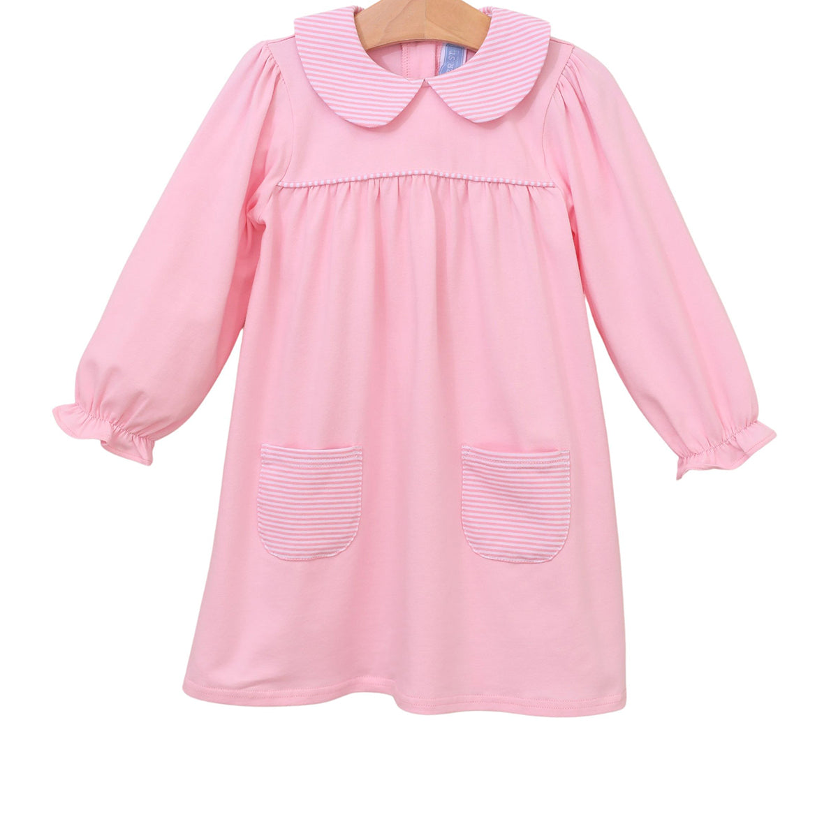 Light Pink Stripe Abigail Dress by Trotter Street Kids