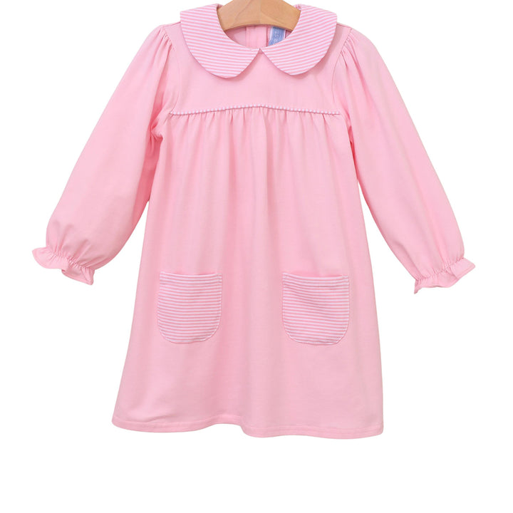 Light Pink Stripe Abigail Dress by Trotter Street Kids
