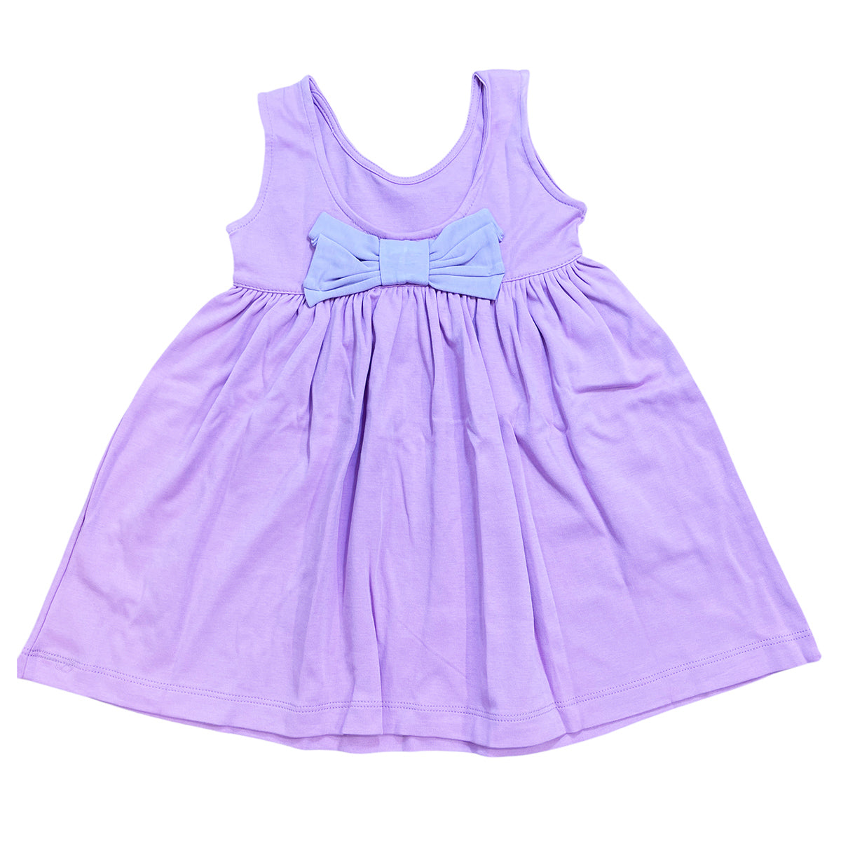 Lilac Sleeveless Dress with Lavender Bow on Back by Squiggles