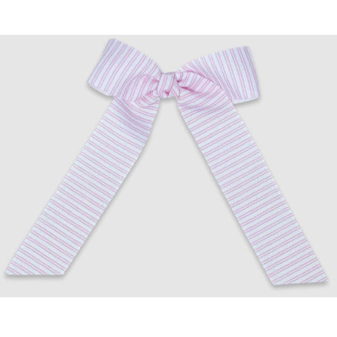 Lullaby Set Lola Long Bow - Pink Pinstripe