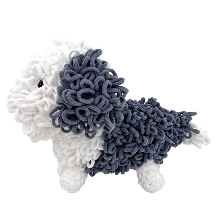 Bentley the Sheepdog Loopy Chenille Crochet Doll by Zubels
