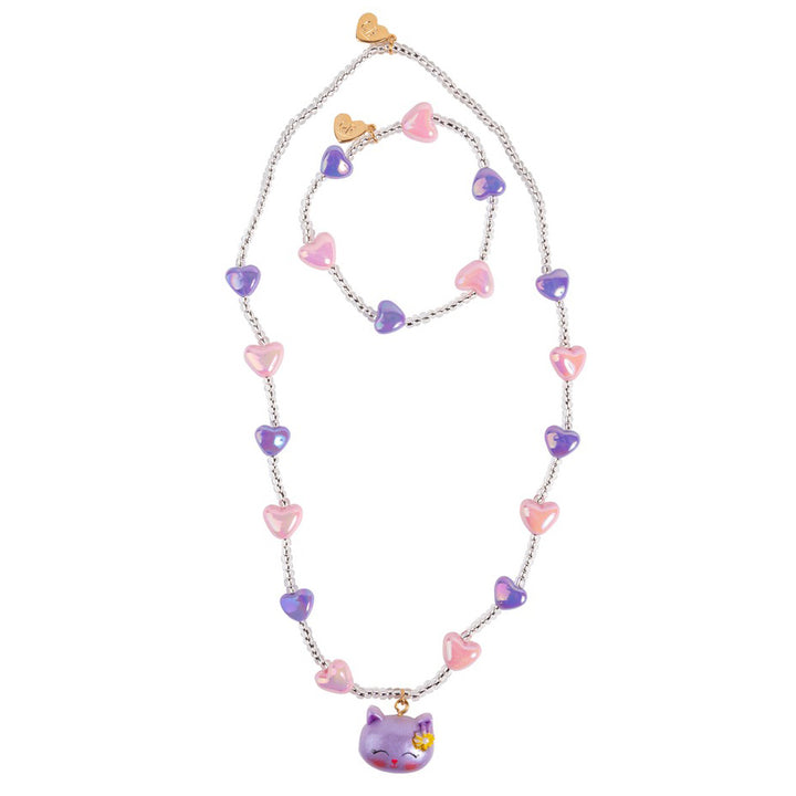 Lovely Kitty Necklace / Bracelet Set by Great Pretenders