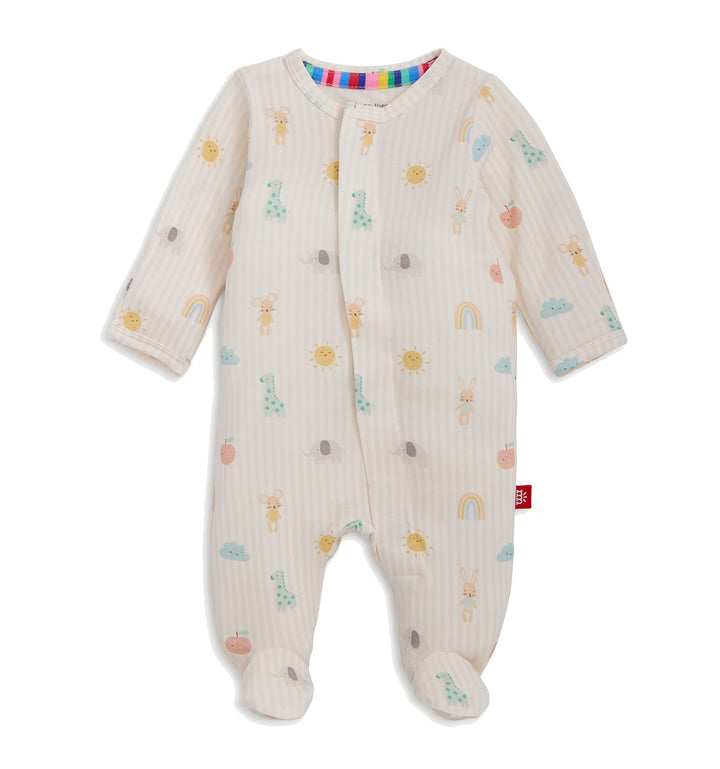 Lullaby Sky Pink Modal Footie by Magnetic Me