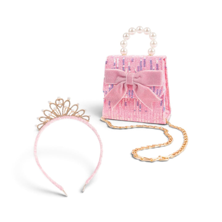 Pink Mademoiselle Mini Purse with Headband by Great Pretenders