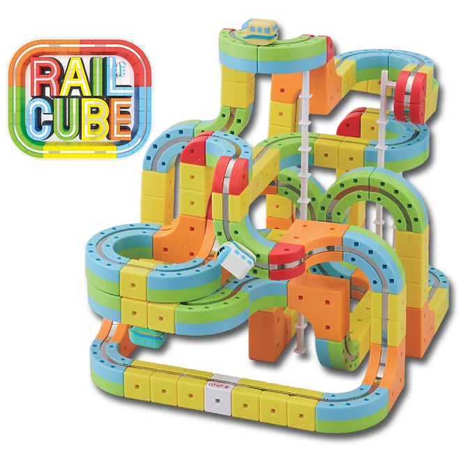 Magnetic Monorail 66-Piece Deluxe Set by Rail Cube