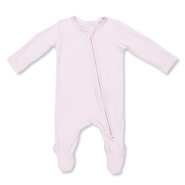 Solid Mauve Morn Zipper Footie by Angel Dear