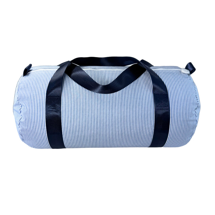 Navy Stripe Glossy Medium Duffel by Mint Sweet Little Things