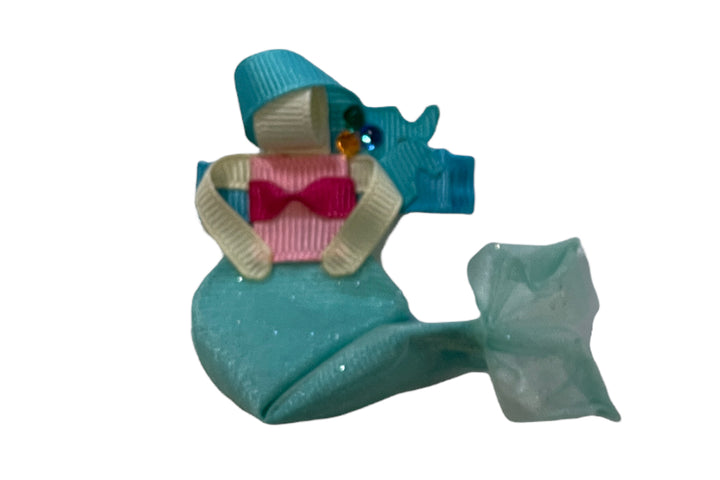 Mermaid Sculpture Bow - Aqua Tail