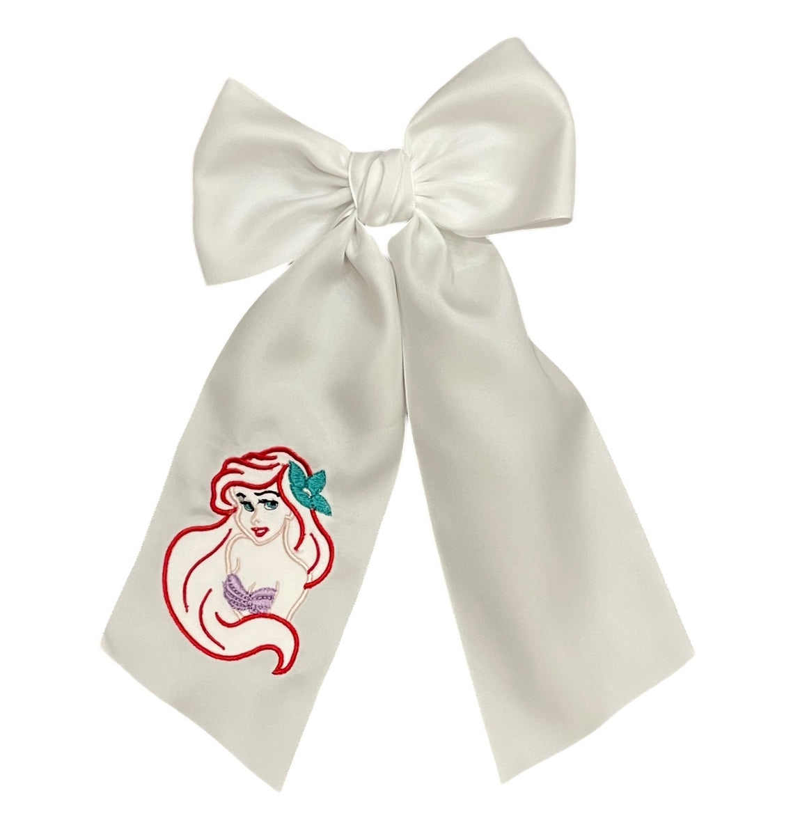 Mermaid Princess Embroidered on Satin Bow with Tails by Beyond Creations (Copy)