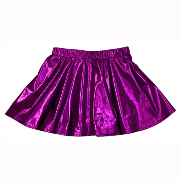 Metallic Purple Skirt by Lulu Bebe