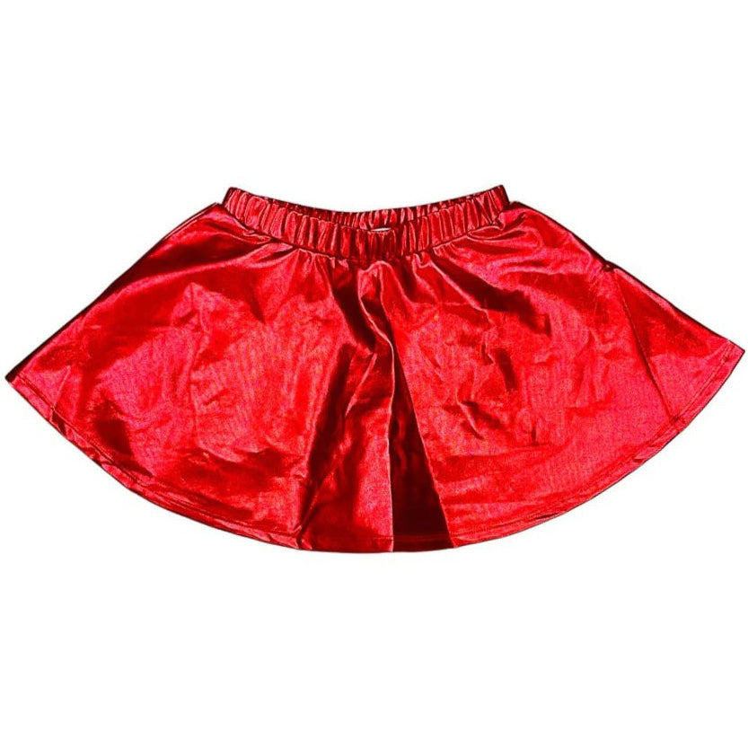 Metallic Red Skirt by Lulu Bebe