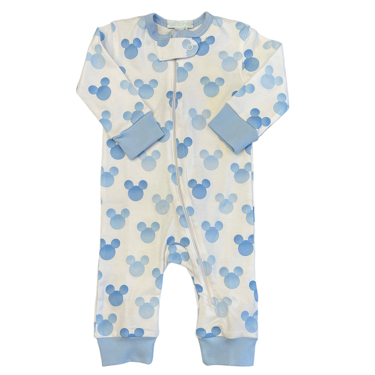 La Luna Boy's Footless Zipper Mickey Mouse Pajamas