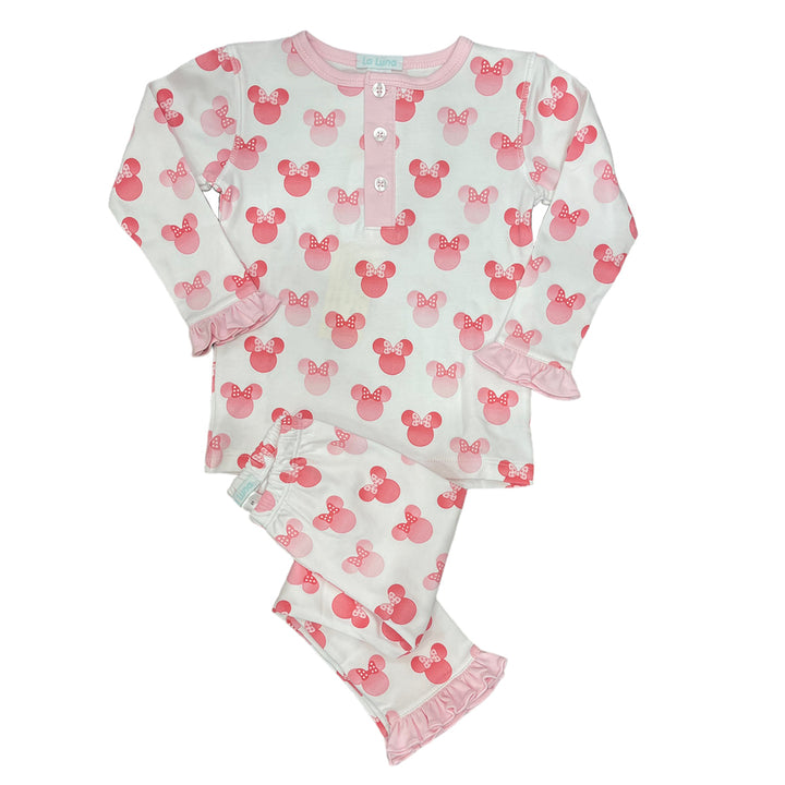 La Luna Girl's Minnie Mouse Pajama Set