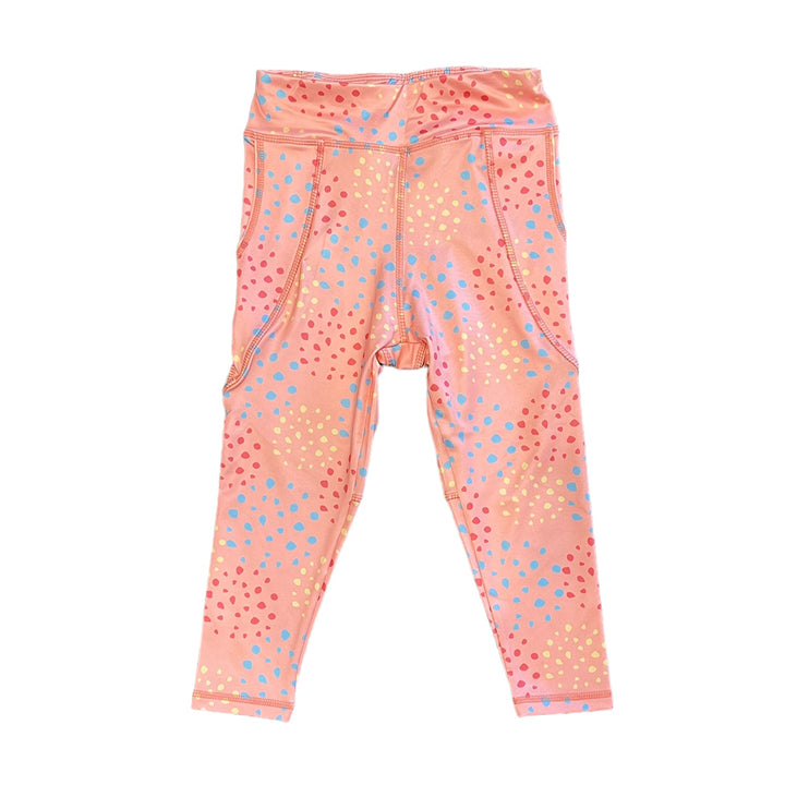 Honesty Peach With Multicolor Dots Leggings