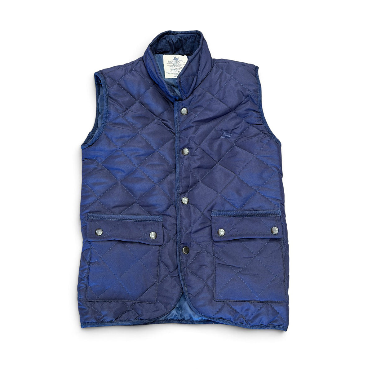 Navy Quilted Vest by Southbound