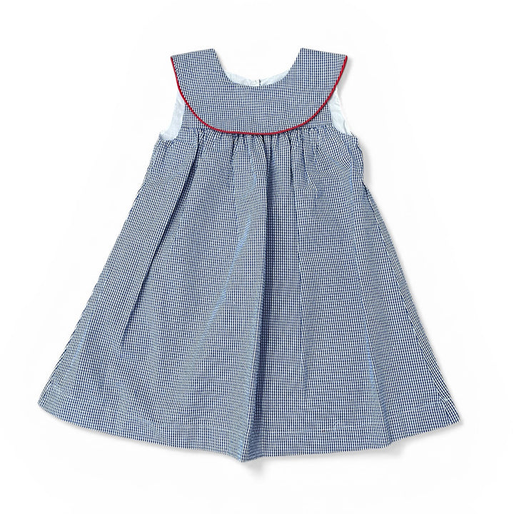 Navy Seersucker Dress by Funtasia Too