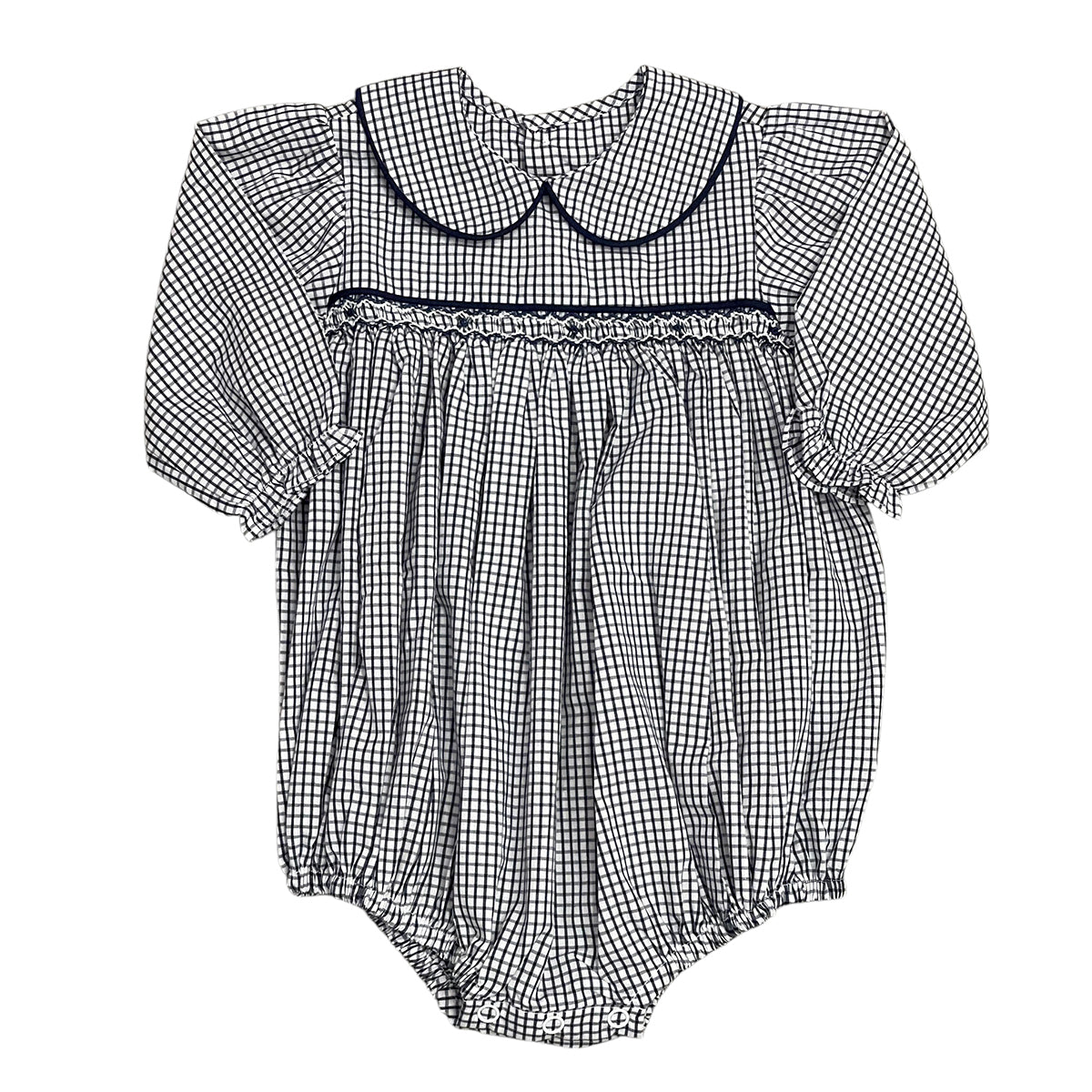 Navy Windowpane Haven Bubble by Remember Nguyen