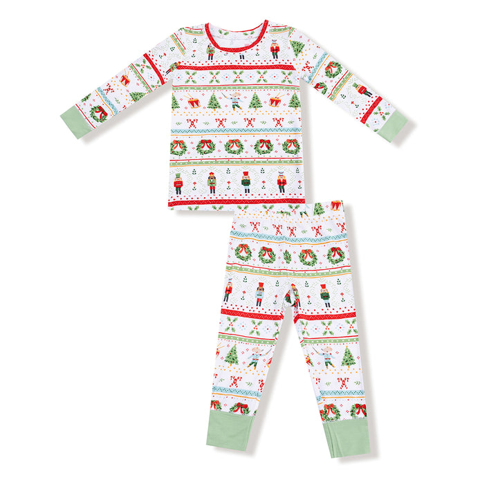 Nutcracker Fair Isle Long-Sleeve Loungewear Set by Angel Dear