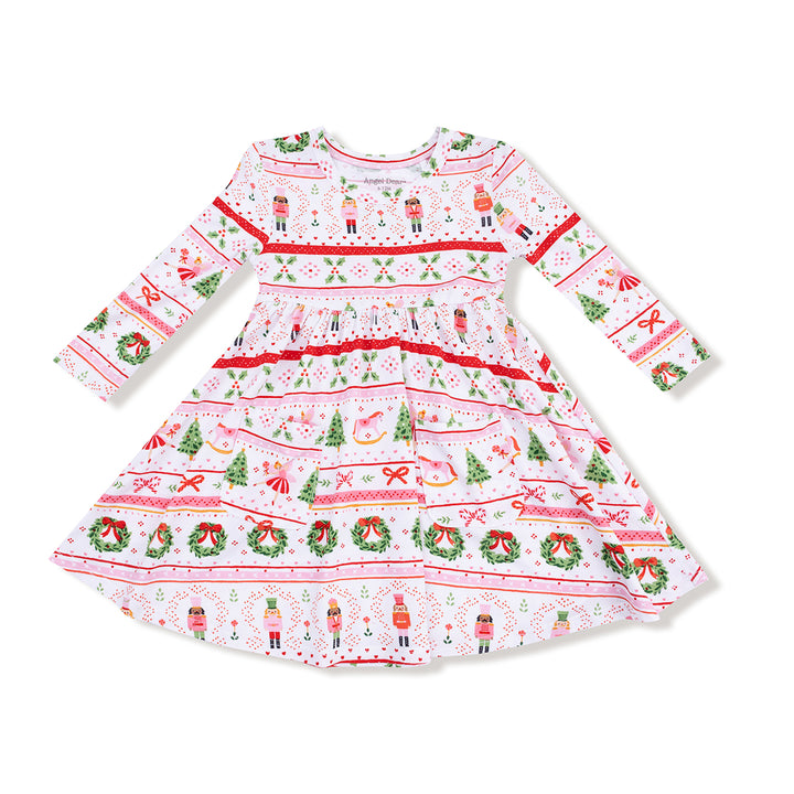 Nutcracker Sugar Plum Fairy Long-Sleeve Twirl Dress by Angel Dear
