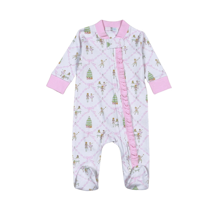 Nutcrackers Pima Zipper Footie by Baby Loren