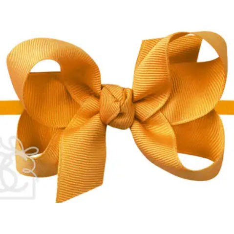 Beyond Creations Pantyhose Headband - Old Gold - 3.5-inch Bow