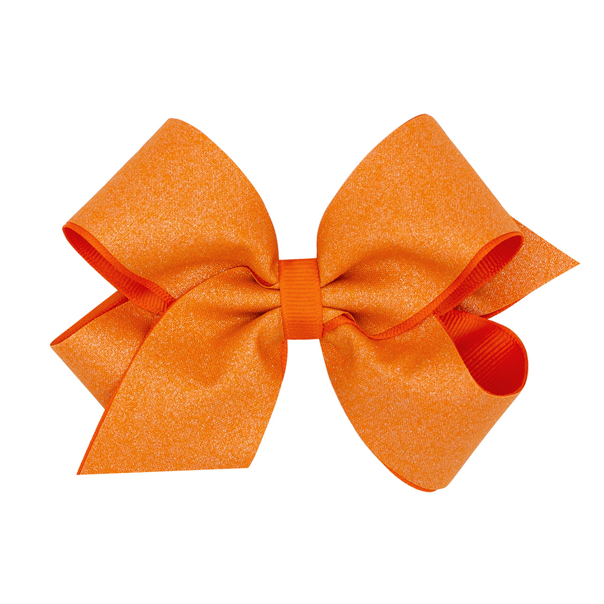 Orange Shimmer with Grosgrain Overlay Bow by Wee Ones (2 sizes)