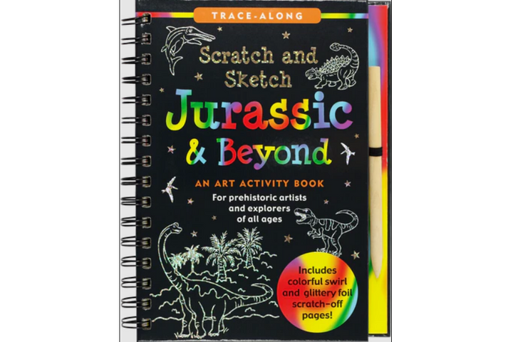 Scratch & Sketch Art Activity Book - Jurassic