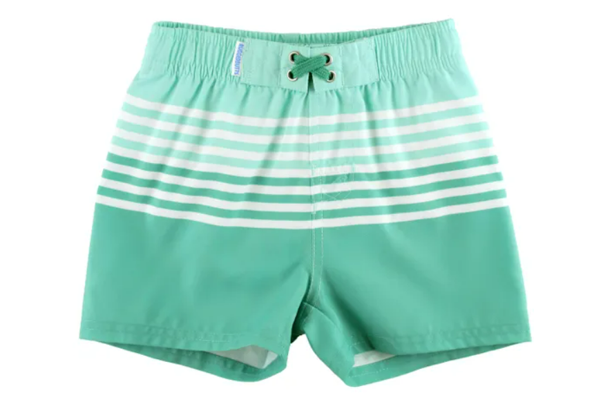 RuggedButts Ocean Teal Stripe Swim Trunks