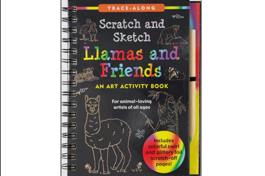 Scratch & Sketch Art Activity Book - Llamas & Friends
