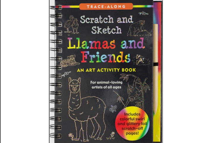 Scratch & Sketch Art Activity Book - Llamas & Friends