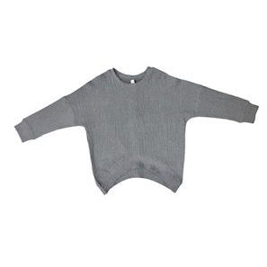 Gray Oversize Top by ML Kids